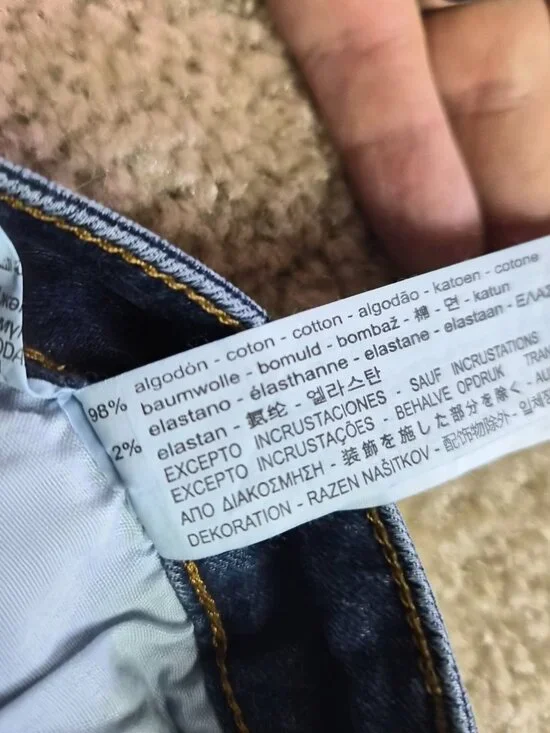 ZARA Basic Z1975 Women’s Blue  Mid Rise Skinny Jeans Size 12 Pearl Raw Hem F884 - Picture 4 of 12